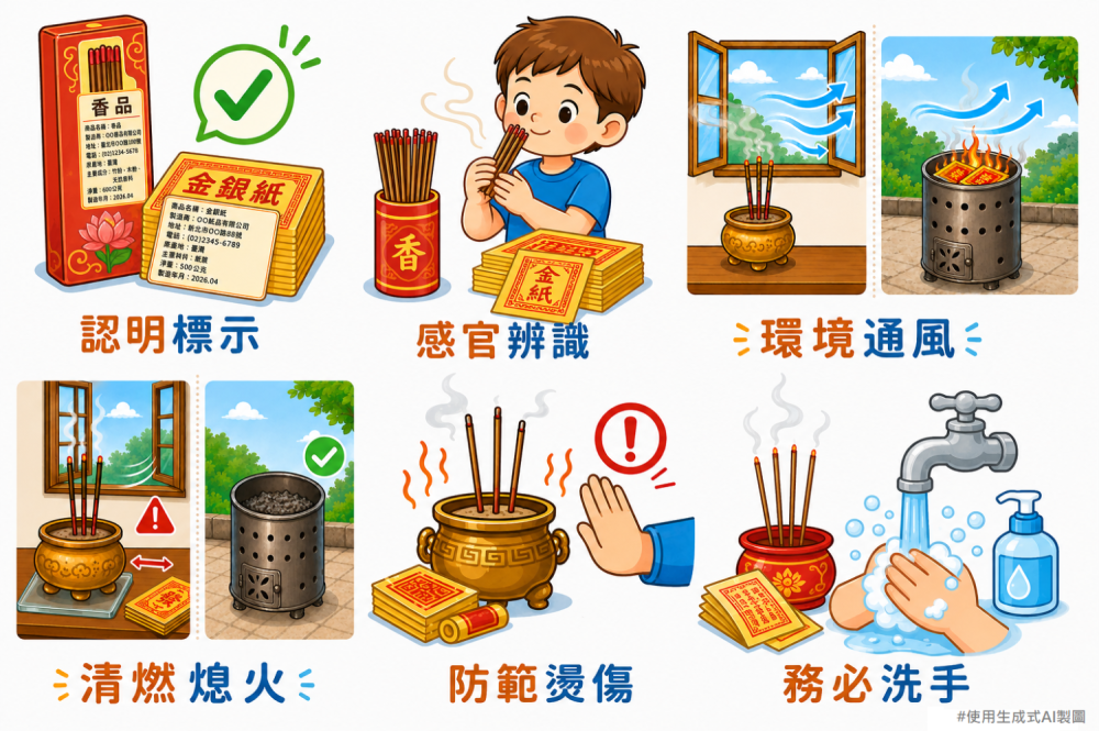 標準局與行政院消保處共同公布市售「金、銀紙」及「香品」商品檢測結果